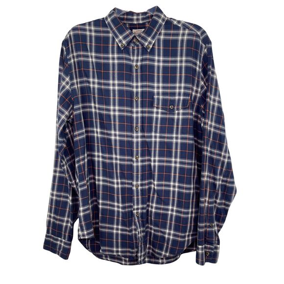 J. Crew 100% Cotton Blue Plaid Long Sleeve Button Down Shirt Men's Sz M - Picture 1 of 6